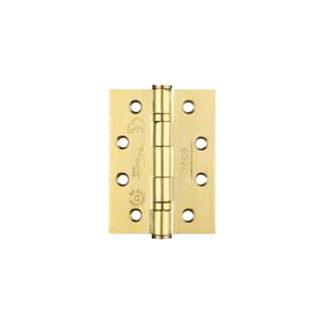 Ball Bearing Hinge 102mm x 76mm x 3mm Polished Brass