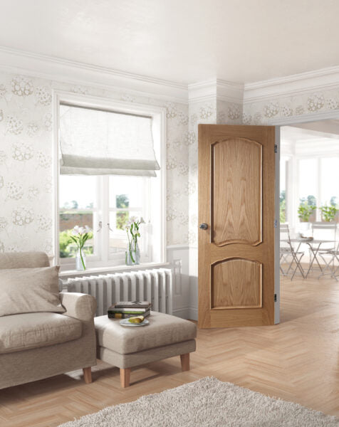 Louis Pre-Finished Internal Oak Door with Raised Mouldings