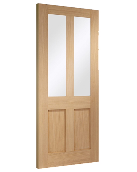 Malton Shaker Internal Oak Door with Clear Glass