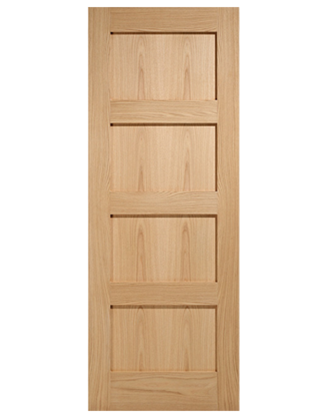 Shaker Unfinished Oak 4 Panel FD30 Fire Door