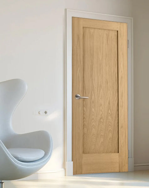 Pattern 10 Unfinished Oak  FD30 Fire Door