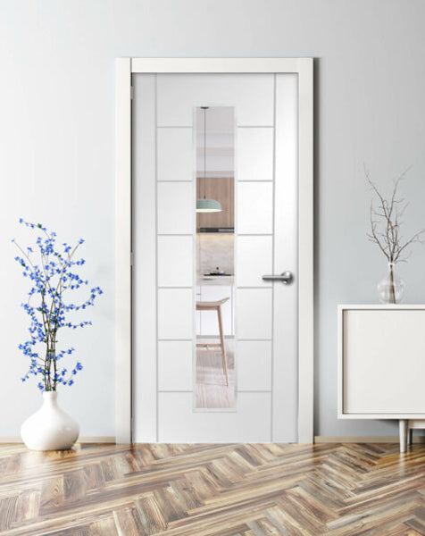 Palermo 1 Light Internal White Primed Door with Clear Glass