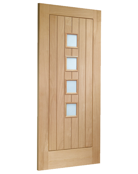 Suffolk Original 4 Light Internal Oak Door with Obscure Glass