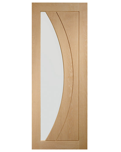 Salerno Internal Oak Door with Clear Glass