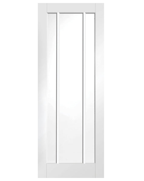 Worcester Internal White Primed Fire Door with Clear Glass