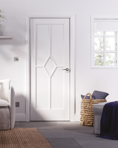 Reims White Primed FD30 Fire Door