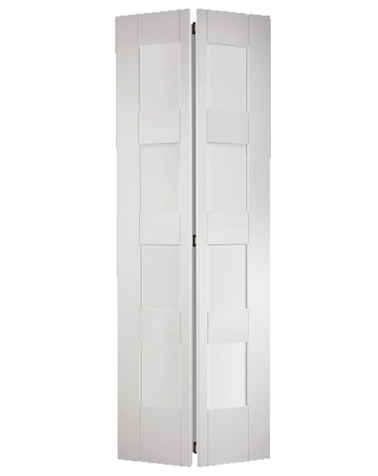 Shaker White Primed Clear Glazed 4L Bi-Fold